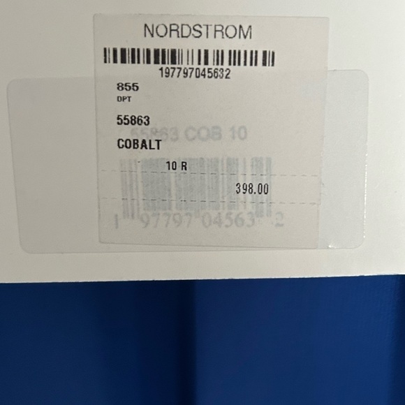 Mac Duggal 55863 NWT Blue Pleated Bateau Cap Sleeve A Line Gown - Picture 6 of 6